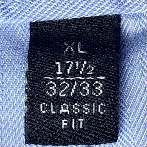 Chaps by Ralph Lauren Non Iron Classic Fit Dress Shirt in Light Blue Men’s XL - Picture 7 of 8